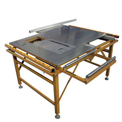 Máquina de corte de madeira de estilo horizontal com 90 kg de peso e mesa deslizante