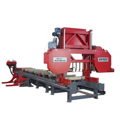 Fabricação de madeira 9*2,2*22m Serradora hidráulica de banda horizontal para corte de alta precisão