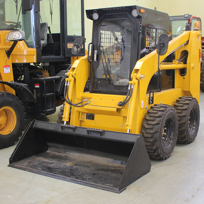Carregador de madeira para mineração de energia Mini Wheel Skid Steer Tractor Front Loader Machine