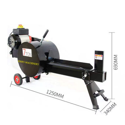 Máquina elétrica de cortar madeira de 7 toneladas Máquina de cortar madeira horizontal Processador rápido de lenha