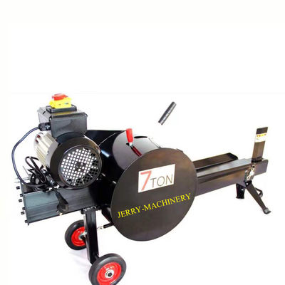 Máquina elétrica de cortar madeira de 7 toneladas Máquina de cortar madeira horizontal Processador rápido de lenha