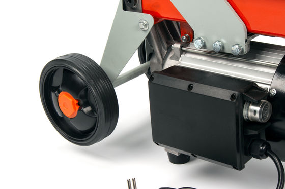 Motor elétrico divisor de madeira vertical para divisão de tronco de forma invertida na construção