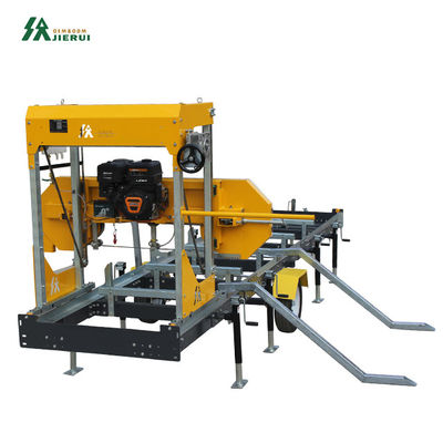 Serradora de banda horizontal portátil com motor a gasolina de 9 HP Com dimensão de 3,74*1,8*.17m