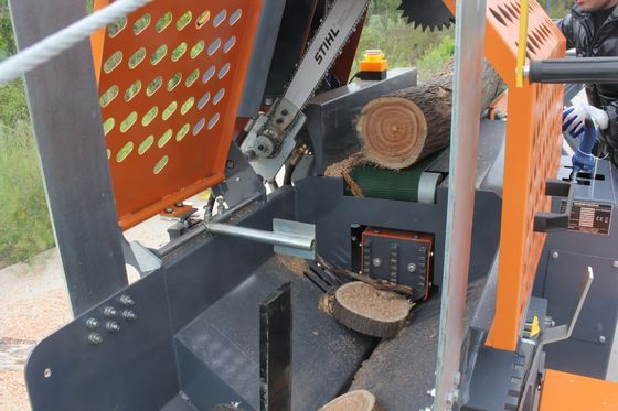 24 polegadas 30 toneladas Divisão de madeira Serra de corte hidráulica automática