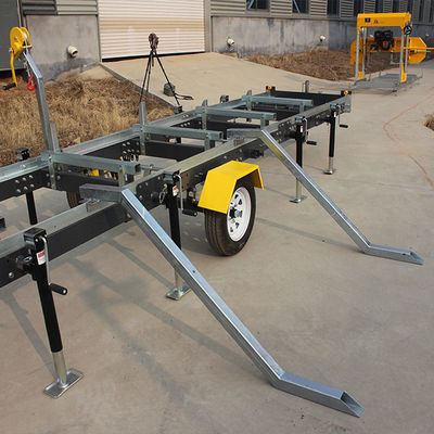 Serradora de lâmina de balanço portátil horizontal 36 &quot; 27HP Motor LONCIN para negócios de madeira