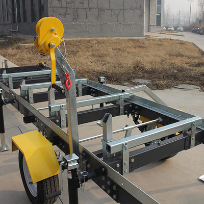 Serradora de lâmina de balanço portátil horizontal 36 &quot; 27HP Motor LONCIN para negócios de madeira